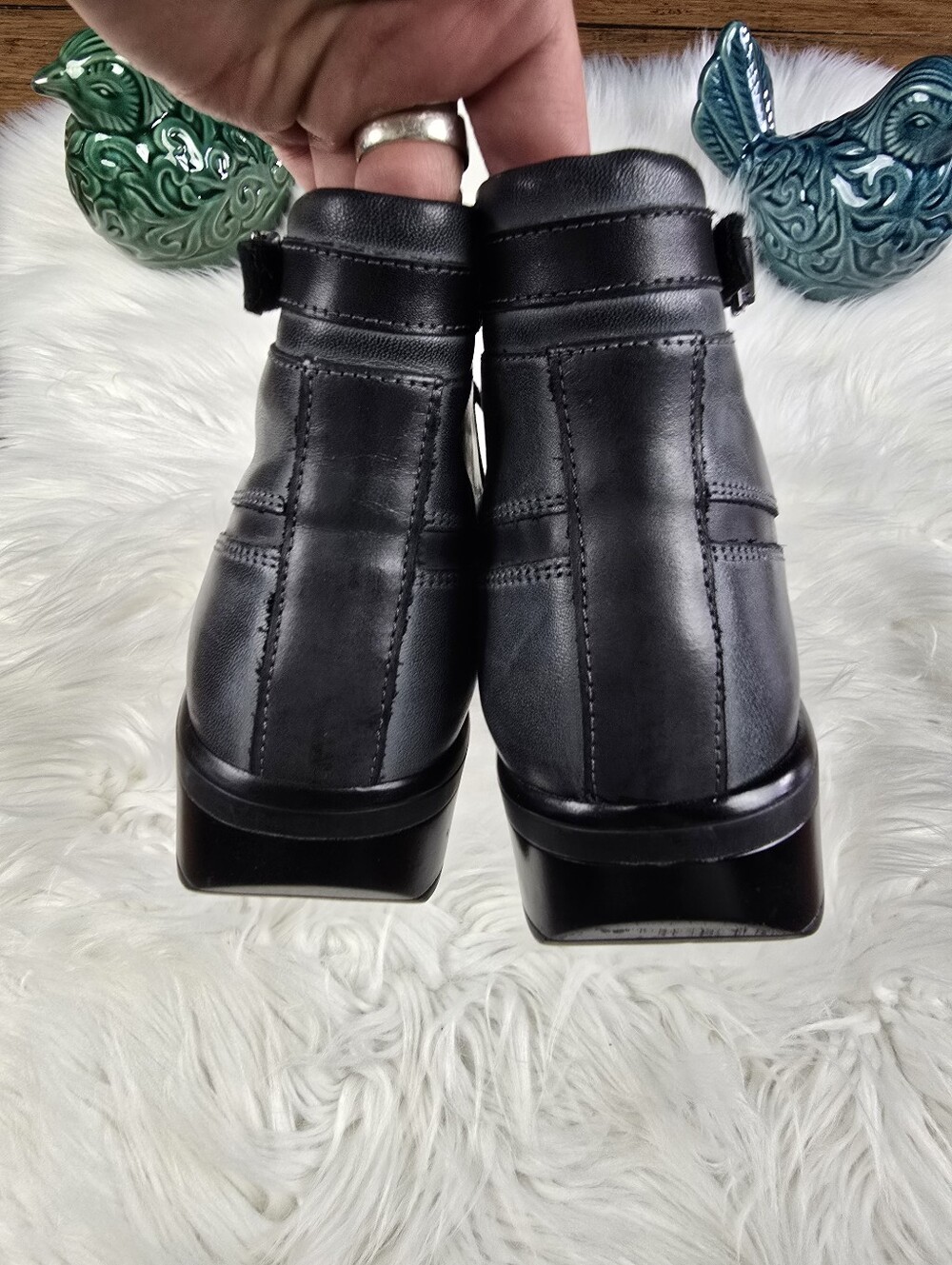 Naot Kona Blue Gray Leather Boot Size 40 - Picture 11 of 14